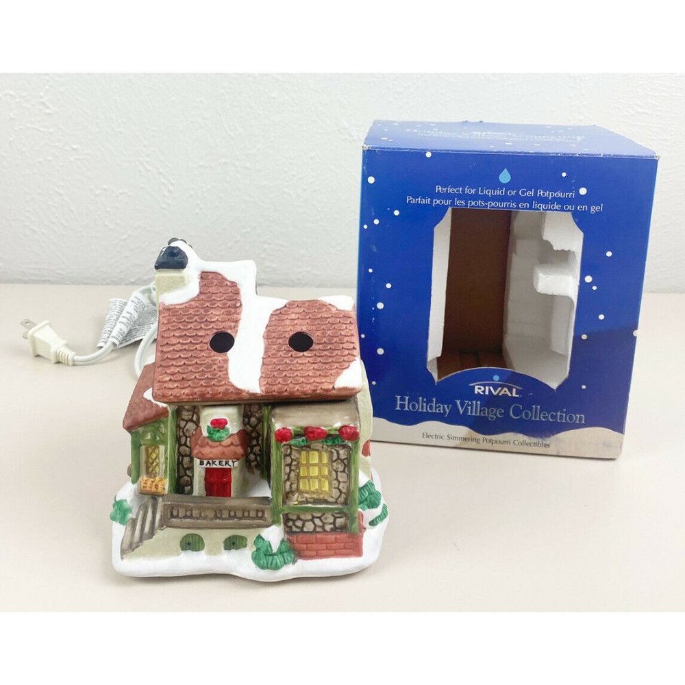 Rival Christmas Holiday Hand Painted House Potpourri Design Gel Or Oil-unused